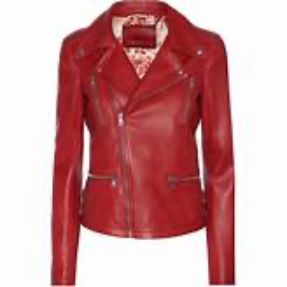real Gucci red lather jacket